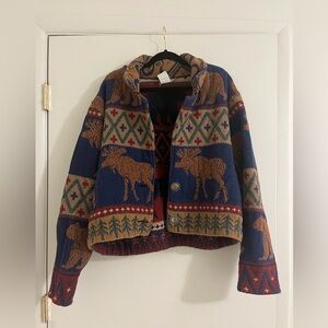 Vintage Painted Pony Tapestry Jacket